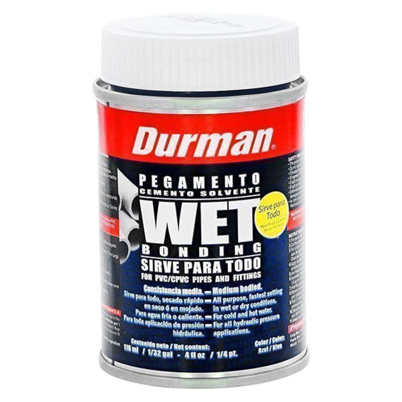 Cemento PVC Wet Bonding 1/32 Galón 118 mL