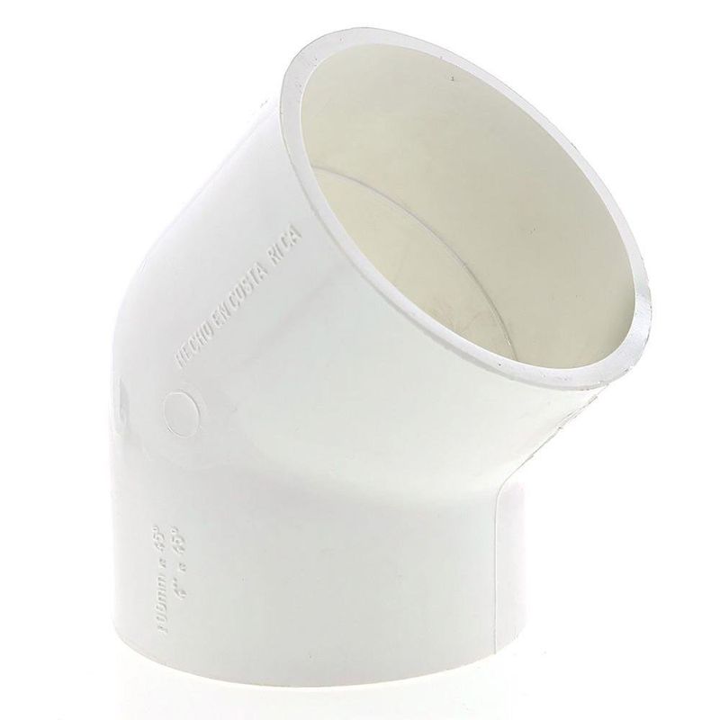 Codo 45° de PVC Liso de 4 Plg