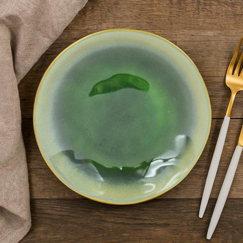 Plato Ensalada Verde Y Gris 9 Plg - Niu Haus