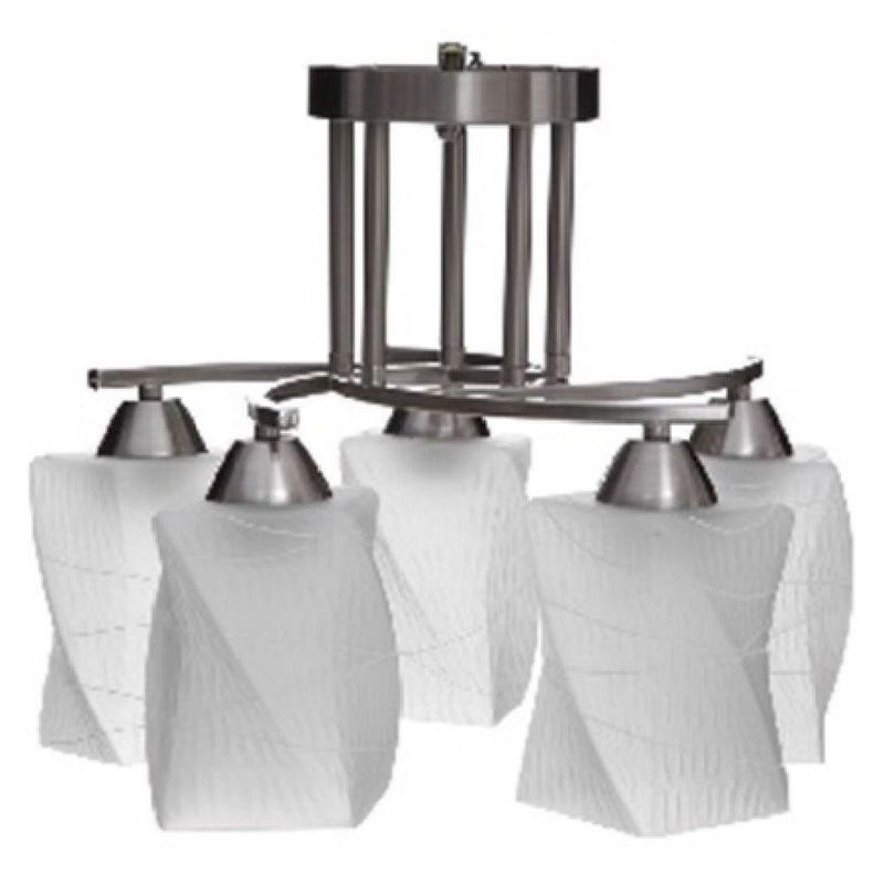 Lámpara. Techo Níquel Satinado 5L E27 40W - Z