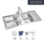 Lavatrastos 2 Fosas 110 X 48 Cm - Prymium