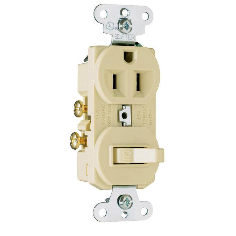 Interruptor---Tomacorriente-de-Empotrar-15-A-Marfil-120---125-V---Legrand