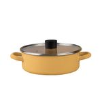 Olla Arrocera De Peltre con Tapa De 2.2L 20 Cm Amarilla - Cinsa