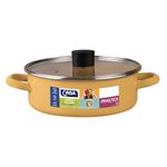 Olla Arrocera De Peltre con Tapa De 2.2L 20 Cm Amarilla - Cinsa