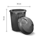 Bote Plástico Negro 20 Gal - Guateplast