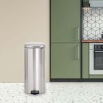 Basurero De Pedal Acero Plateado 30 L - Brabantia