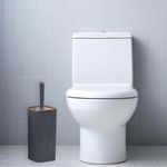 Cepillo para Baño Cuadrado Gris Madera