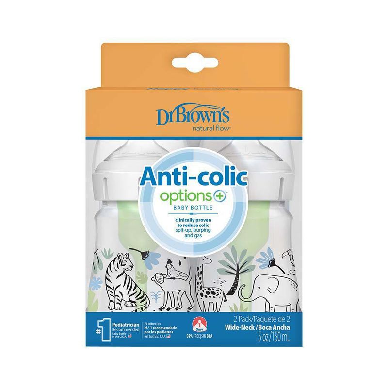 Set-de-2-Pachas-Anticolico-Op-Plus-Jungla-de-5-Oz---Dr.-Browns