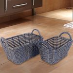 Set de 2 Canastas Rectangulares Café de 24 x 14 y 28 x 18 Cm - Viva