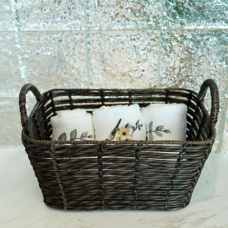 Set de 2 Canastas Rectangulares Café de 24 x 14 y 28 x 18 Cm - Viva