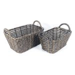 Set de 2 Canastas Rectangulares Café de 24 x 14 y 28 x 18 Cm - Viva