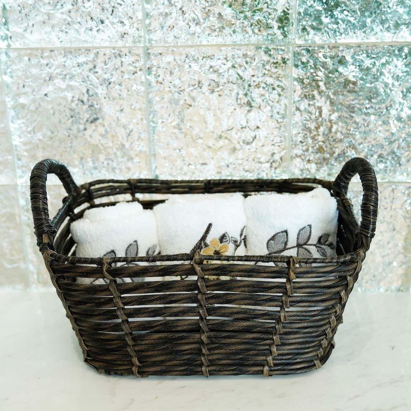 Set de 2 Canastas Rectangulares Café de 24 x 14 y 28 x 18 Cm - Viva