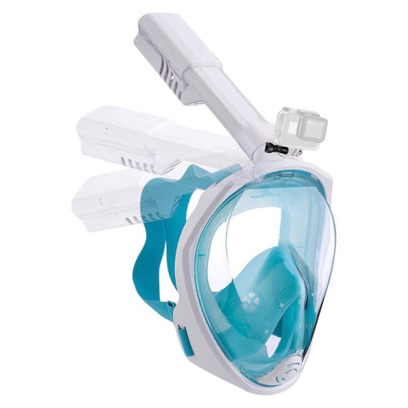 Máscara de Buceo con Respirador Color Celeste