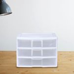 Organizador Plástico Mediano 3 Gavetas