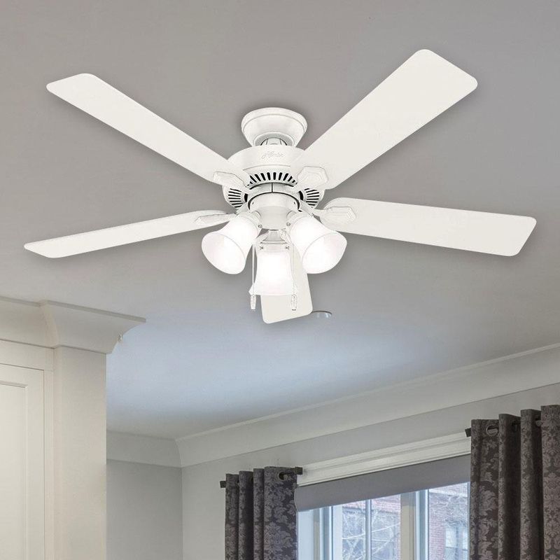 Ventilador De Techo Swanson Para Interior 52 Plg Blanco - Hunter