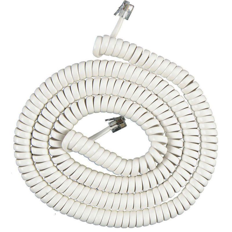 Cordón De Teléfono 25 Pies Blanco - Gc Thorsen