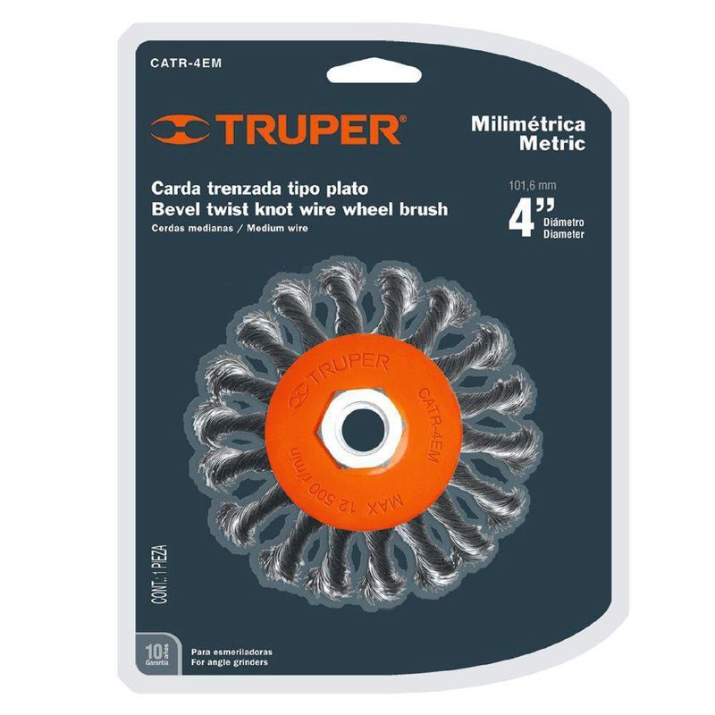 Cepillo Trenzado de 4 Plg