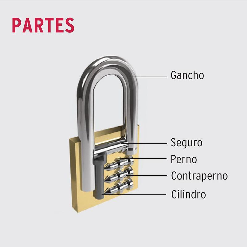 Set de 2 Candados De Hierro 45 Mm