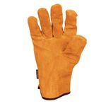 Guante De Cuero Amarillo Oscuro Talla L - Truper