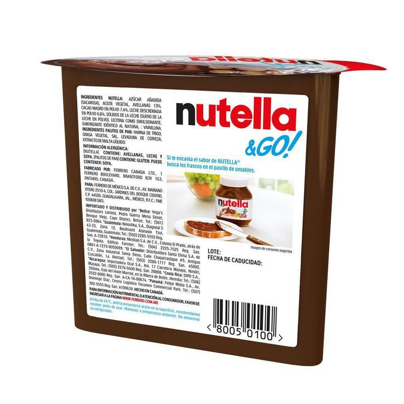 Palitos Con Chocolate Nutella & Go - Ferrero