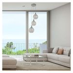 Lámpara Colgante de Cristal Moderna Triple Esferas