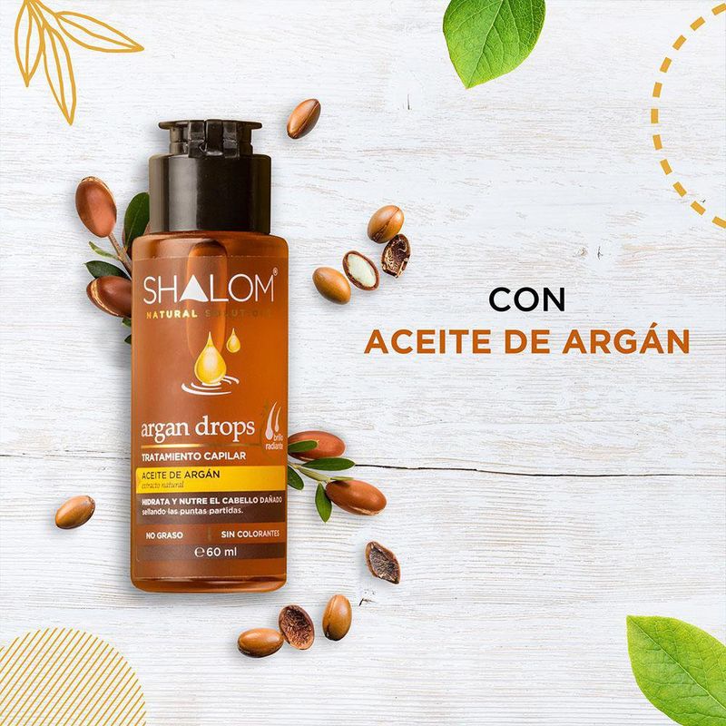 Argan Gotas Alisadoras 60Ml - Shalom