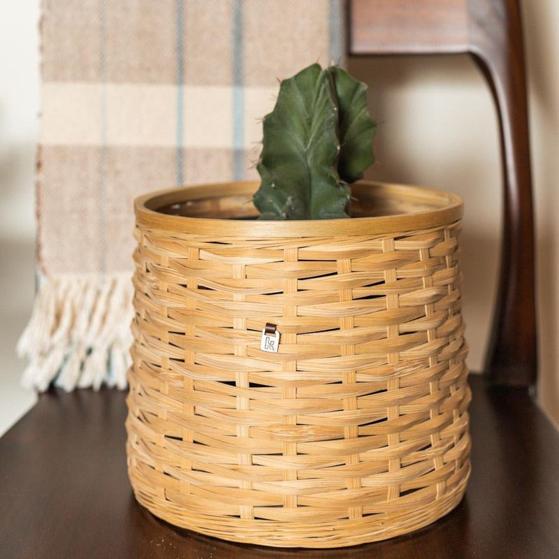 Porta maceta Tejido con Diseño Trenzado