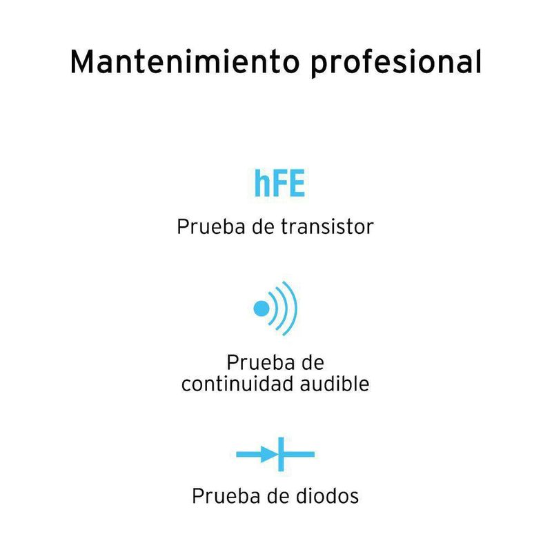 Medidor De Corriente Digital De Punta Uso Doméstico 6 Funciones - Truper