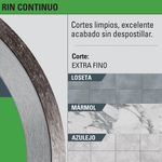 Disco de Diamante Rin Continuo Corte Cerámica 4-1/2 Plg - Truper