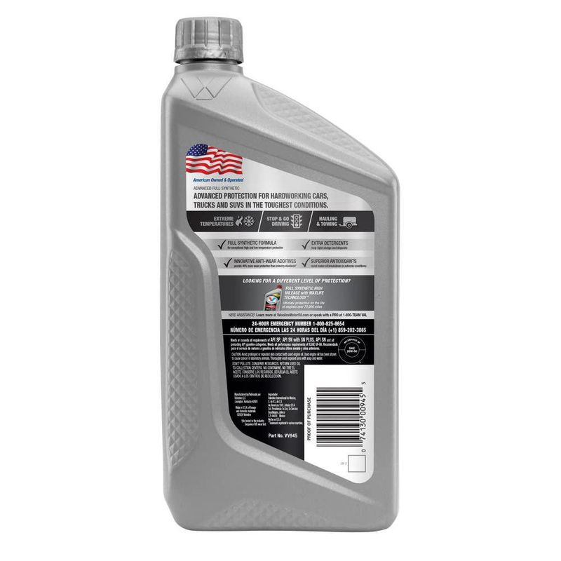 Aceite para Motor Valvoline Full Synthetic 20W-50 Advanced 946 ml