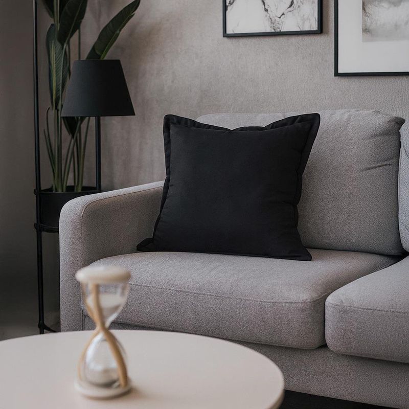Cojín Twill Negro