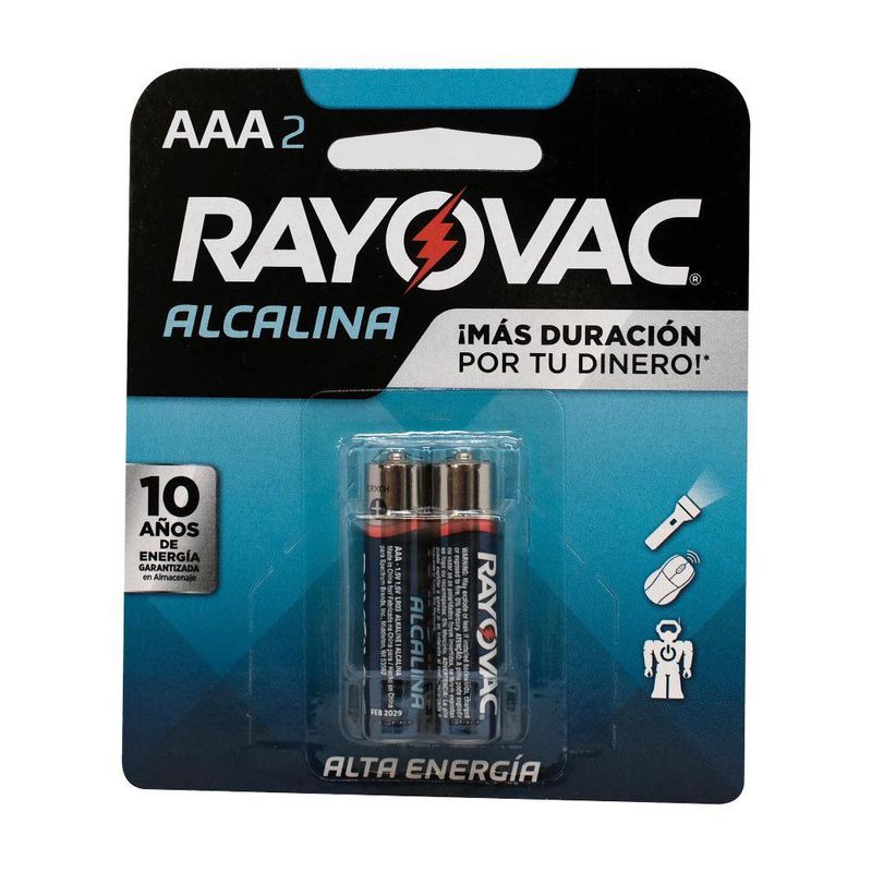 Batería Alcalina Alta Energía AAA 2 Unidades