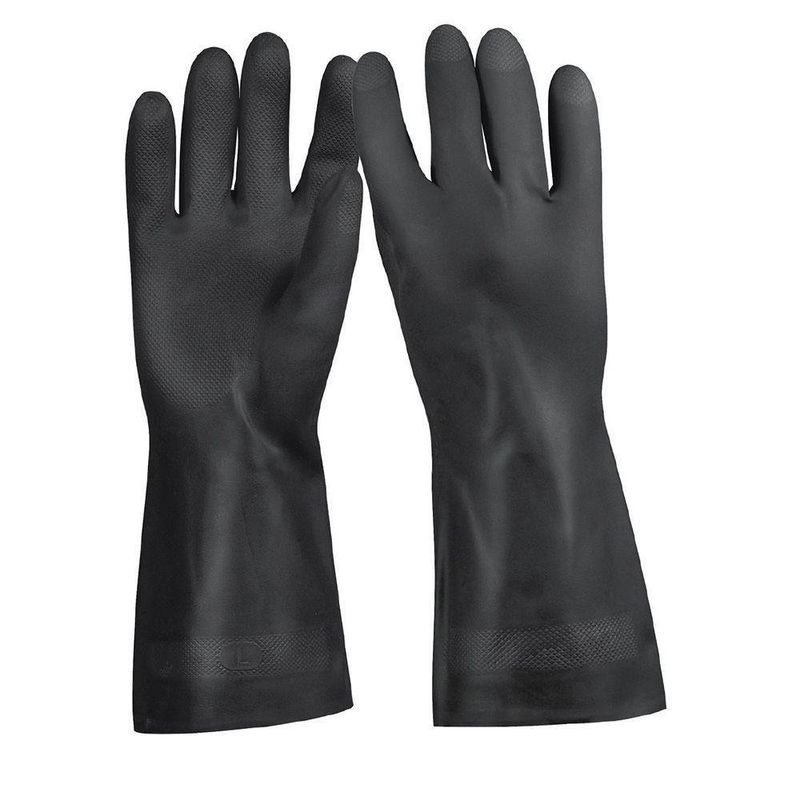 Guante De Hule Color Negro Para Manejo De Pinturas - Truper