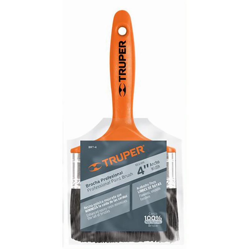 Brocha Cerdas Fibra Natural 4 Plg - Truper