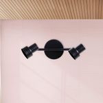 Lámpara Moderna Doble para Pared Negro Mate