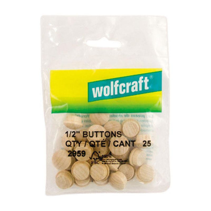 Tapón De Madera Cabeza Hongo 1/2 Plg - Wolfcraft Inc.