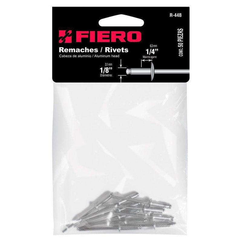Remaches De Acero 1/8 X 1/4 Plg - Fiero