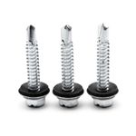 Set de 25 Tornillos de 1/4 Plg con Cabeza Hexagonal Punta de Broca