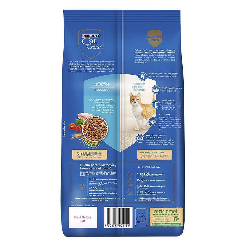 Comida Seca Para Gato Adulto Pescado Y Mariscos 3.3 Lb - Cat Chow