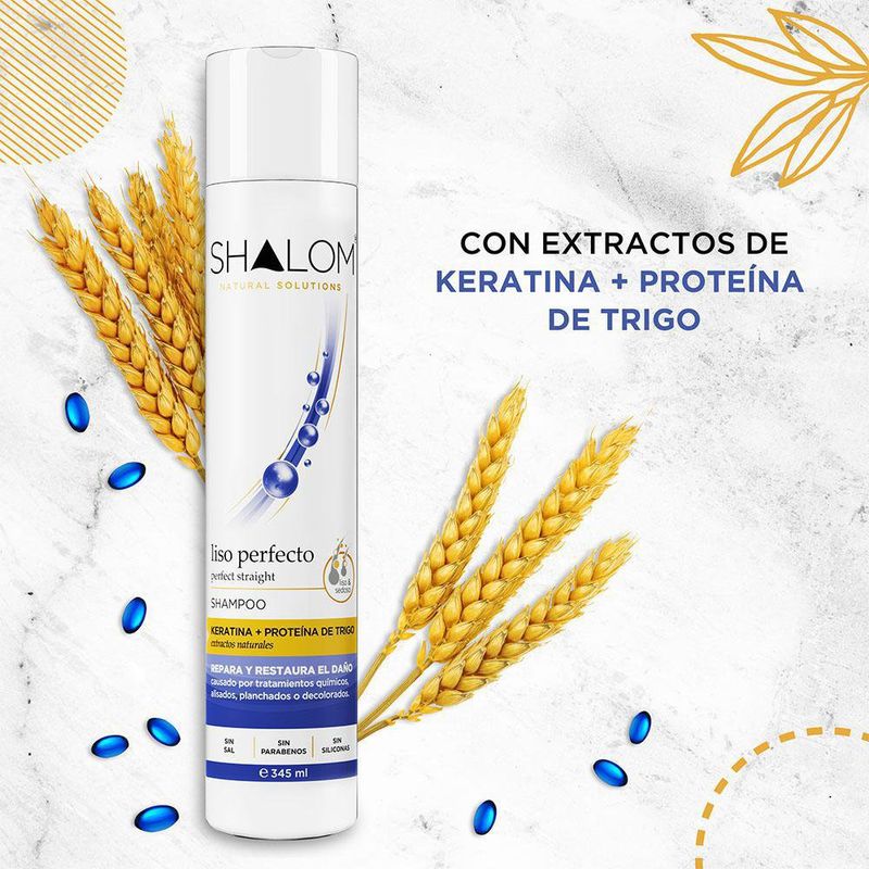 Shampoo Liso Keratina + Trigo 345Ml - Shalom