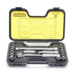 Set de 25 Copas Estándar y Accesorios Raíz de 1/2 Plg - Stanley