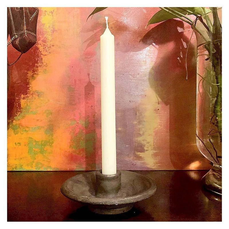 Vela Thintive Decorativa Beige