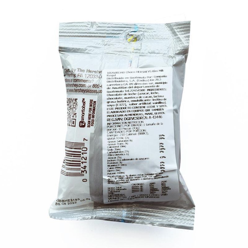 Bolsa De Chocolate Kisses 43G - Trolli