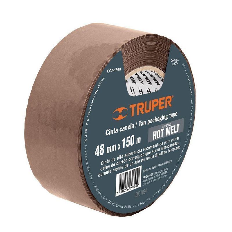 Cinta De Empaque Café De 2 Plg X 150 M - Truper