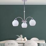 Lámpara Colgante Satín Blanco 3 Luces 40 W