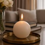 Esfera Decorativa Blanco 10 Cm