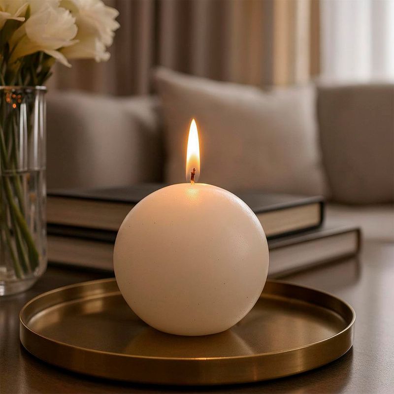 Esfera Decorativa Blanco 10 Cm