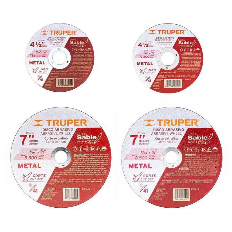 Disco para Corte en Metal 1.6 Mm x 4-1/2 Plg - Truper