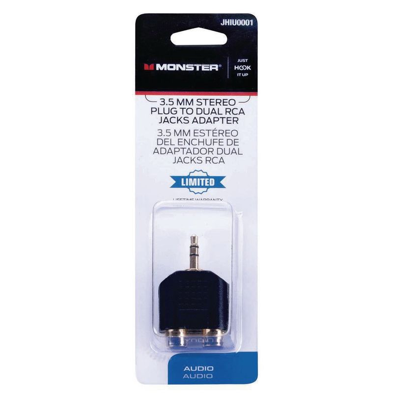 Adapter-3.5-Mm-Stereo-Plug-To-Dual-Rca---Monster-Cable