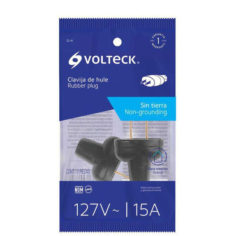Espiga Negra Tipo A De 125 V Y 15 A - Volteck